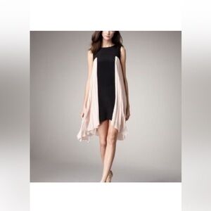 ERIN FETHERSTON 100% Silk Blouson Pleated Flare Sleeveless Midi Dress old Money